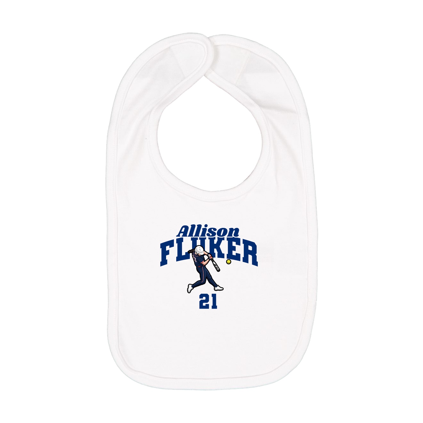 Infant Bib — Signature Arch in White