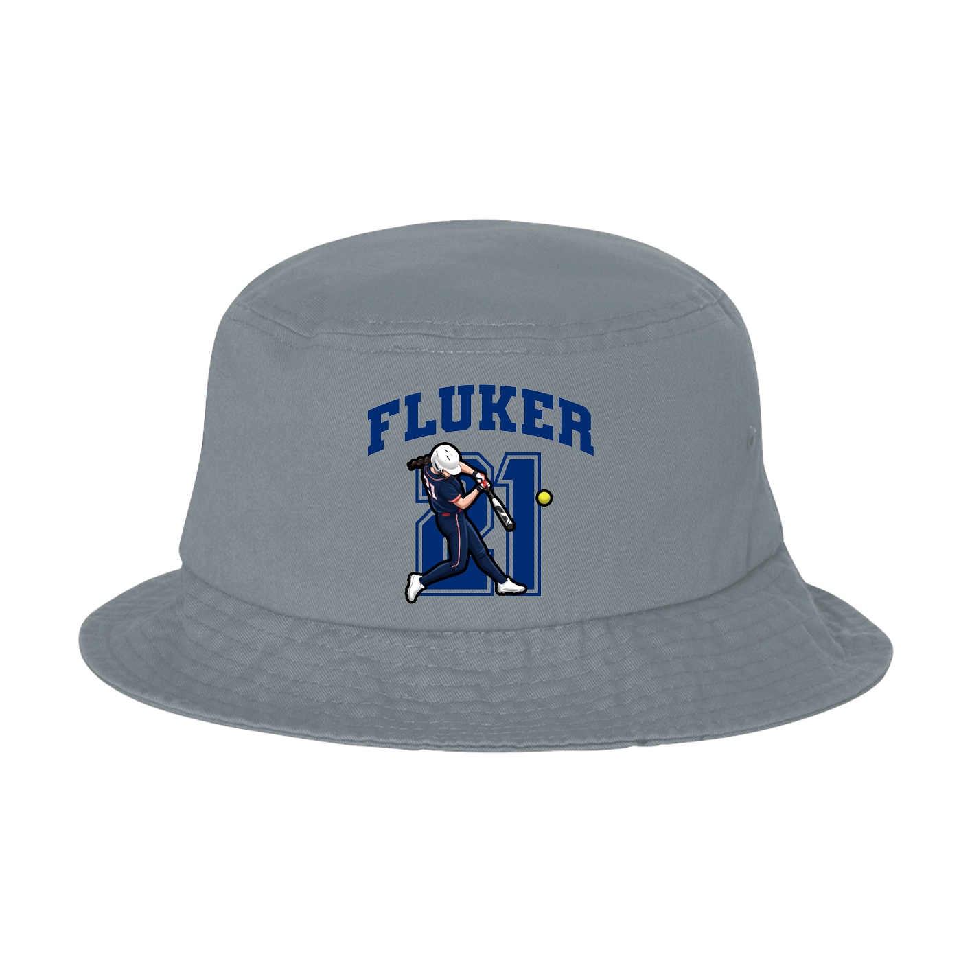 Bucket Cap — Number in Grey