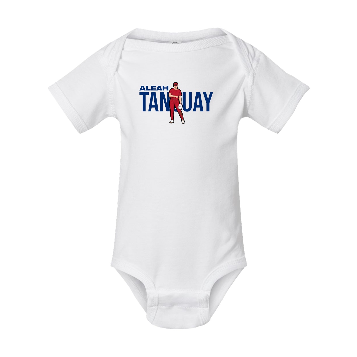 Baby Onesie — Player Name in White