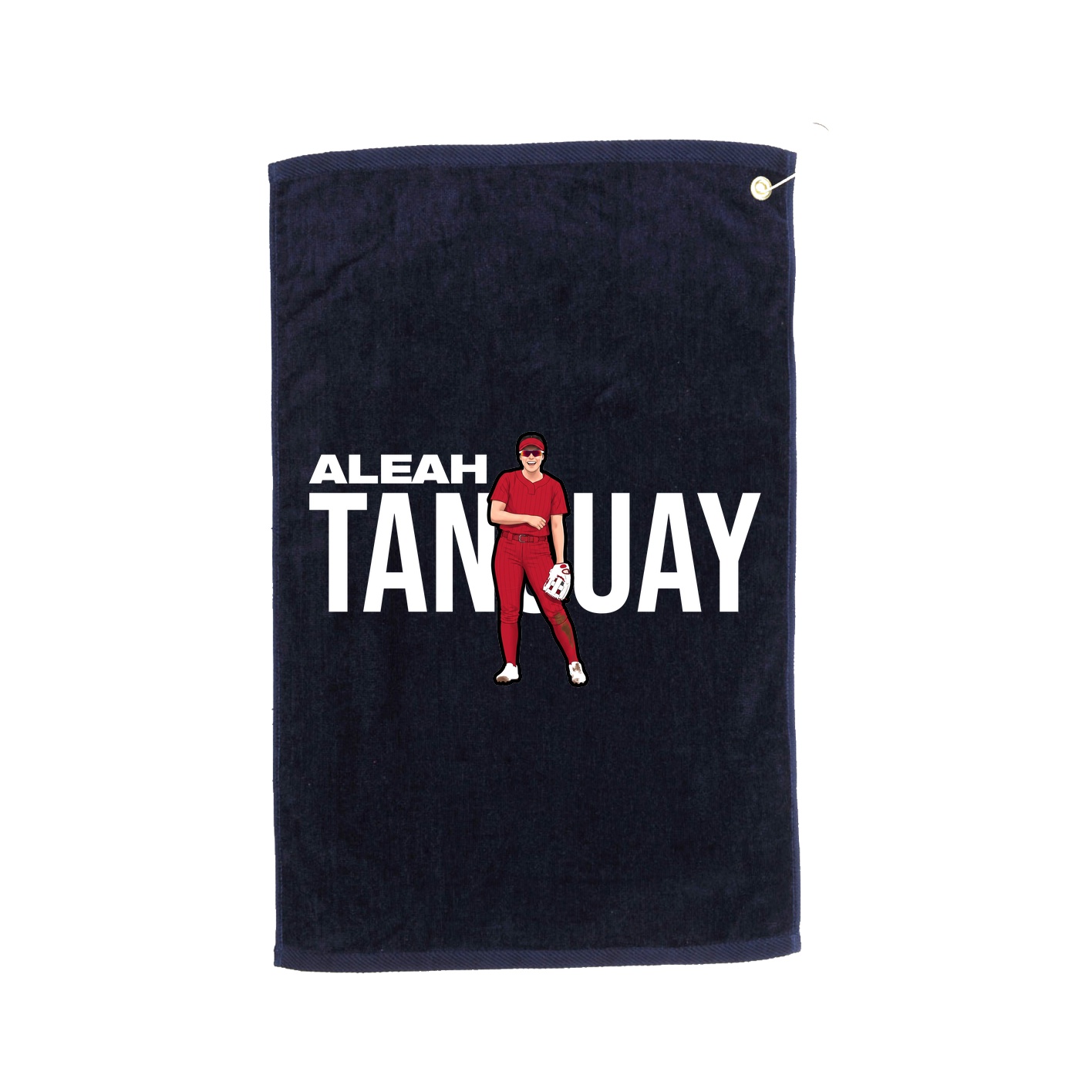 Golf Towel — Player Name in Navy
