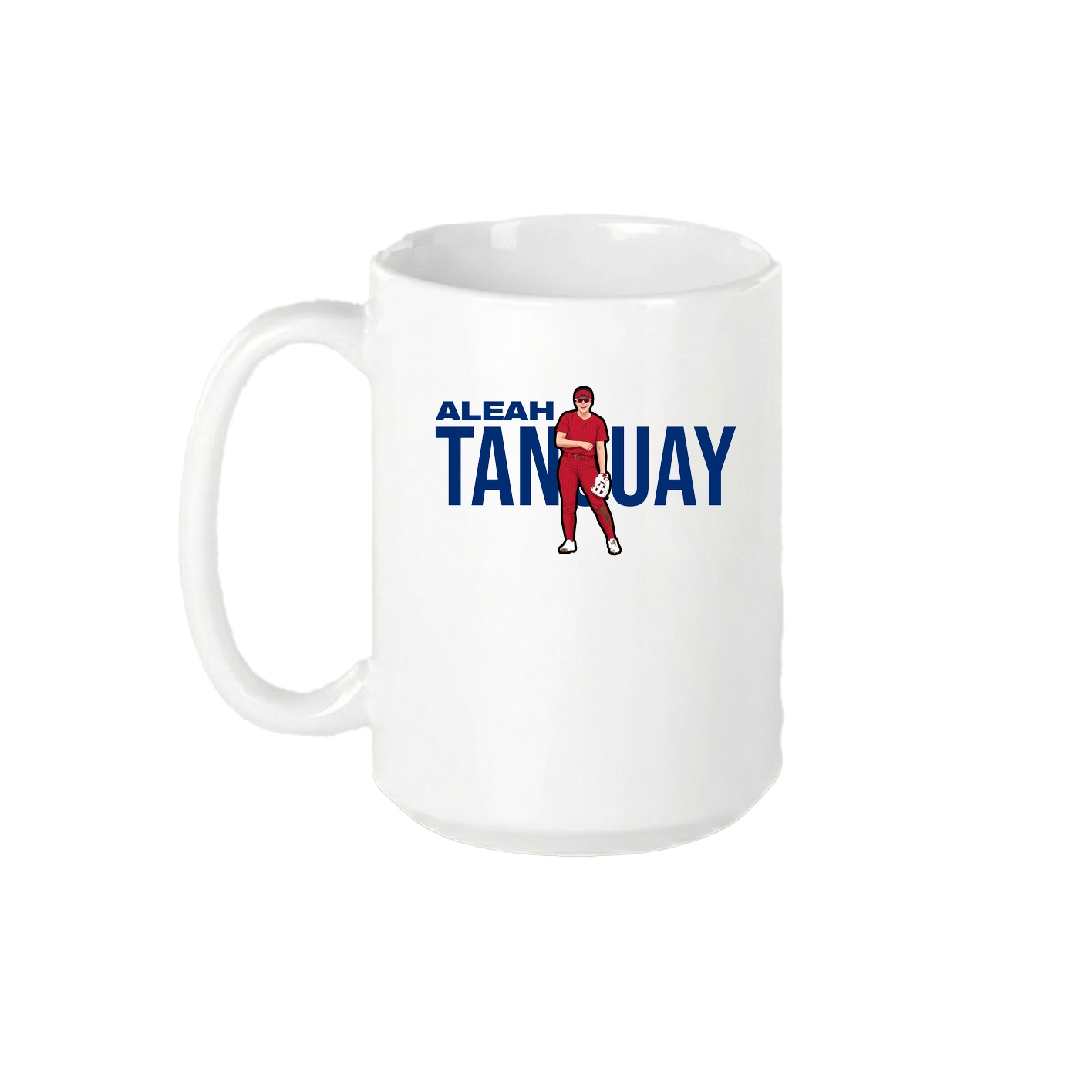 15oz Coffee Mug — Player Name in White