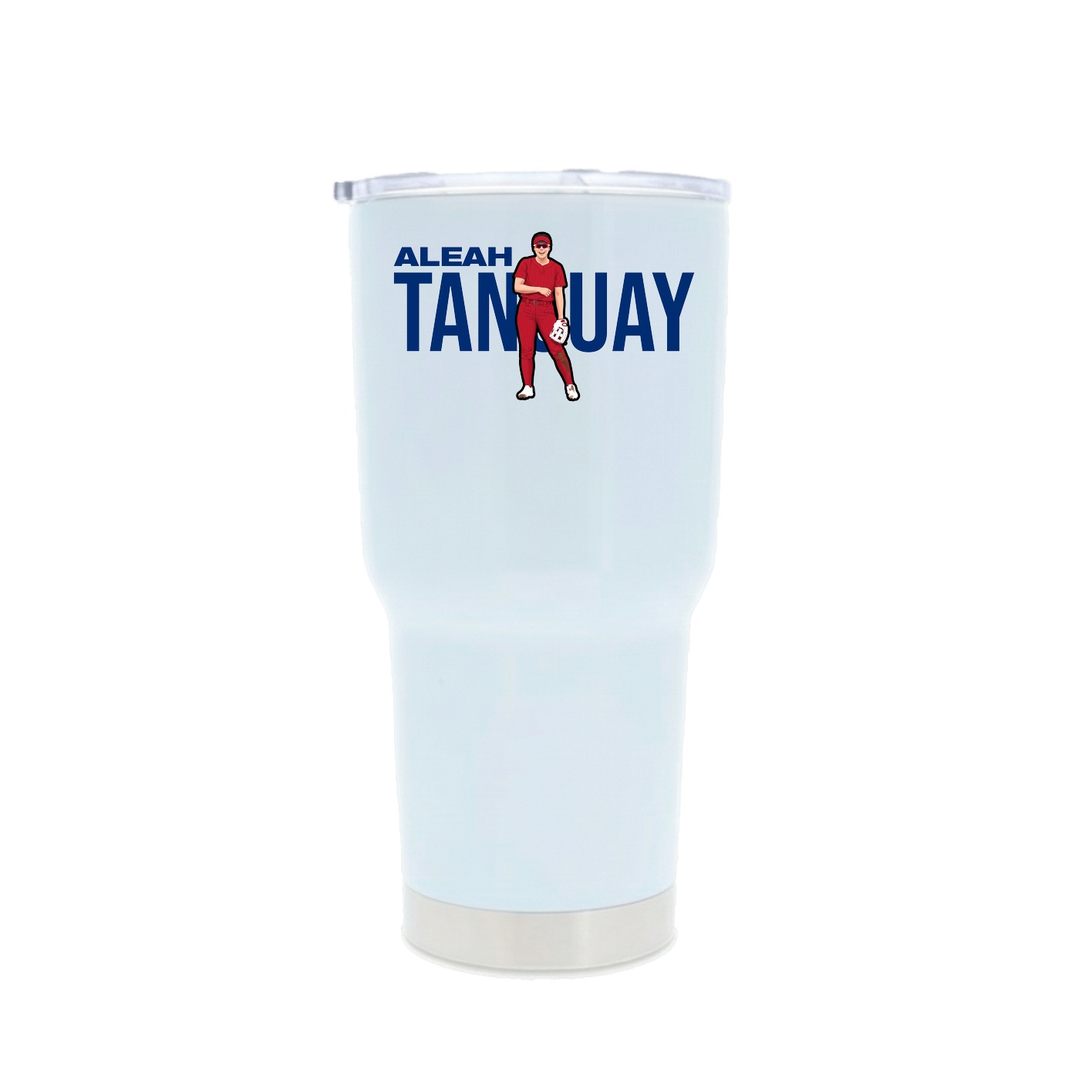 30oz Stainless Steel Tumbler — Player Name in White
