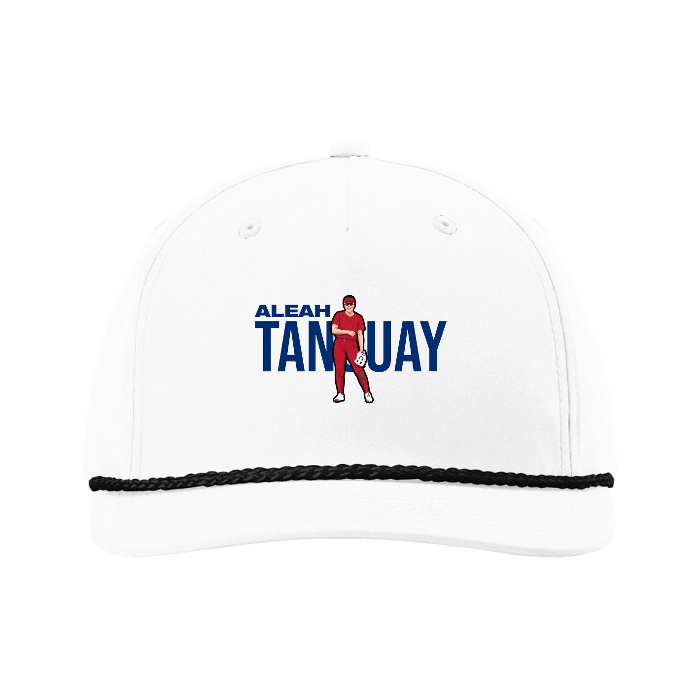 Five-Panel Classic Rope Cap — Player Name in White