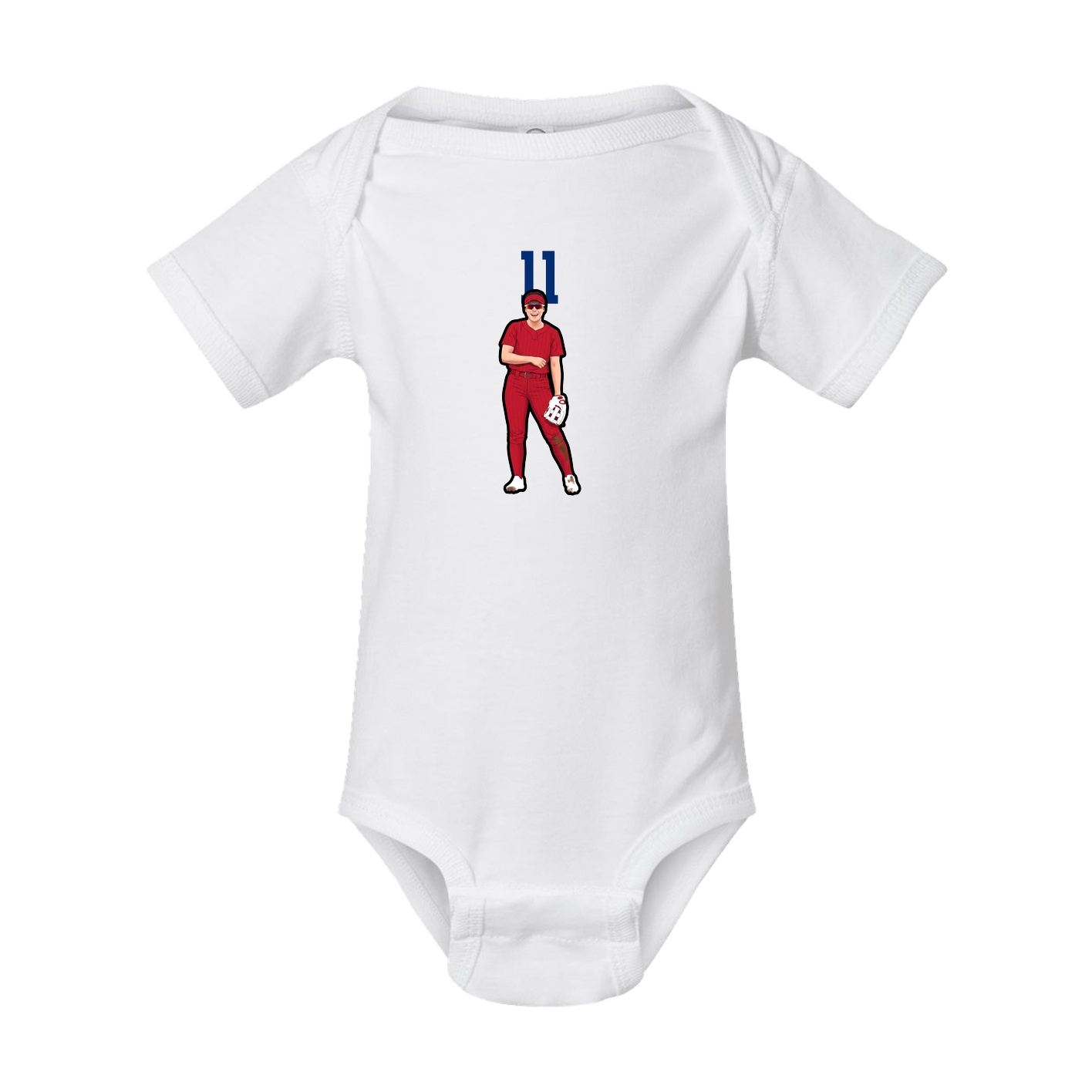 Baby Onesie — Number Top in White