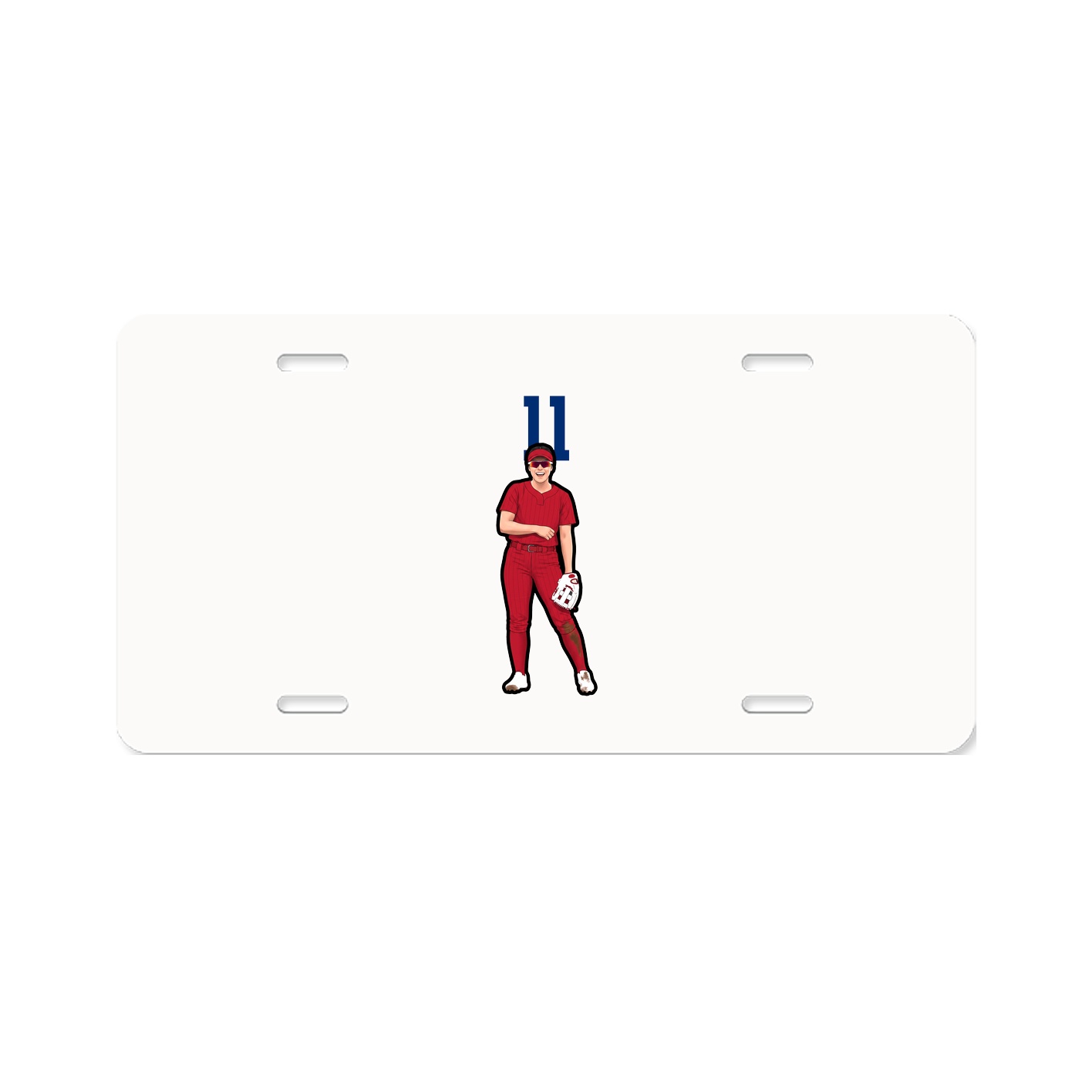 License Plate — Number Top in Classic