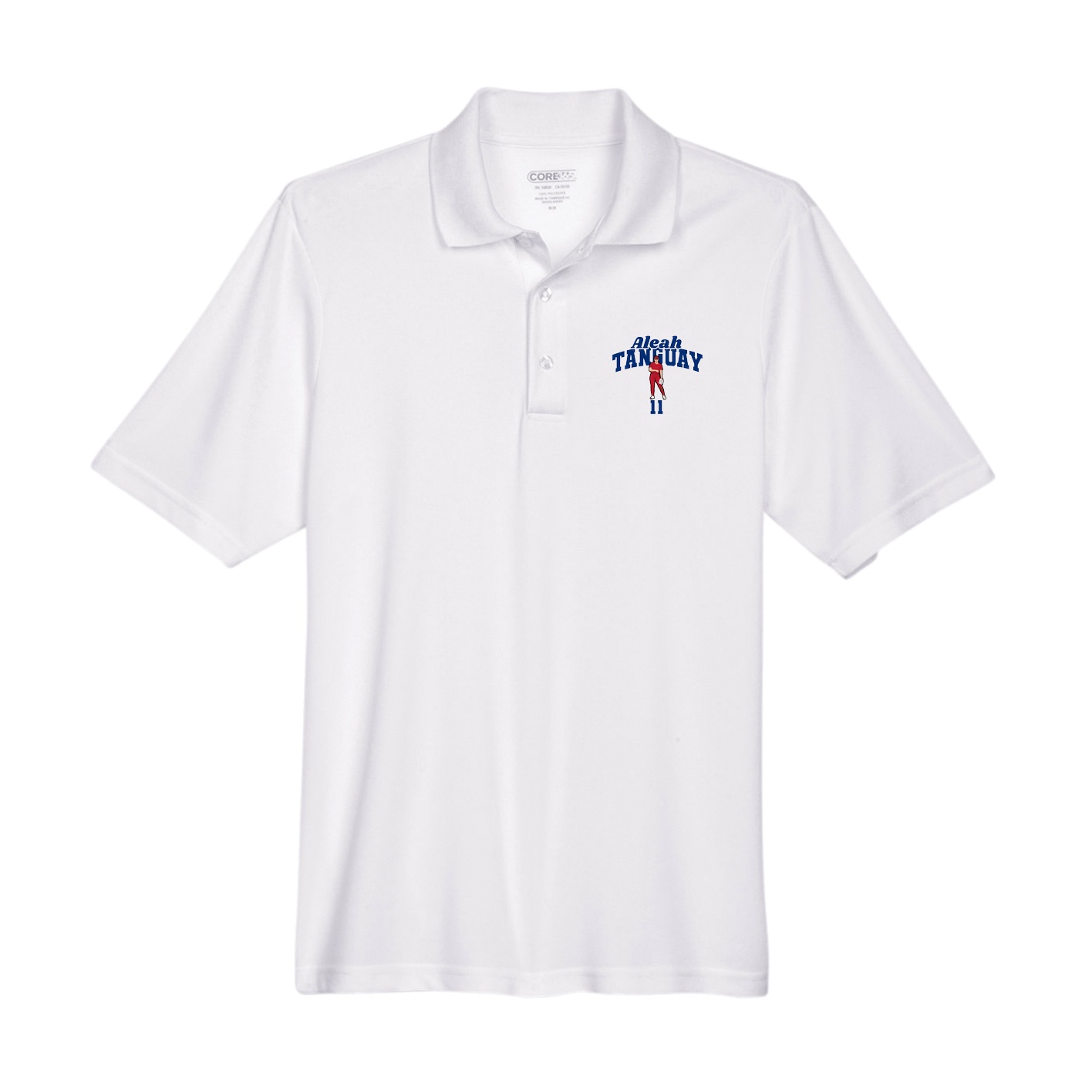 Performance Polo — Signature Arch in White