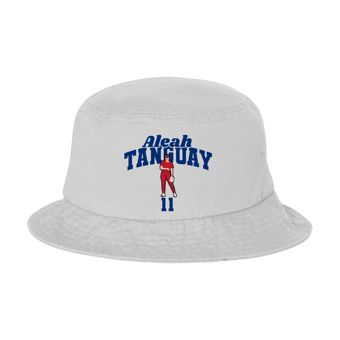 Bucket Cap — Signature Arch in White