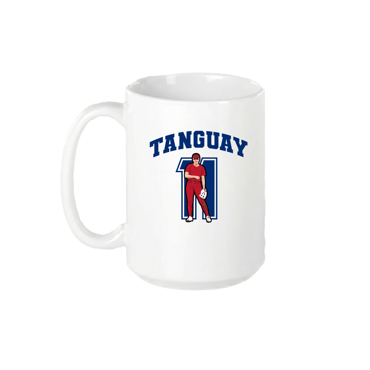 15oz Coffee Mug — Number in White