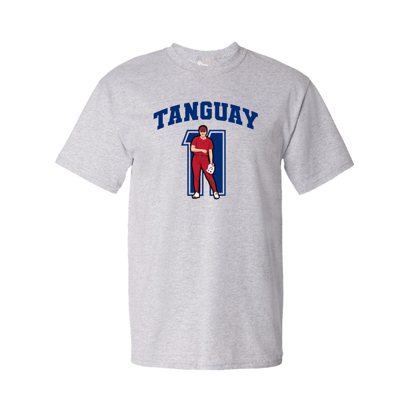 Youth Tee — Number in Grey