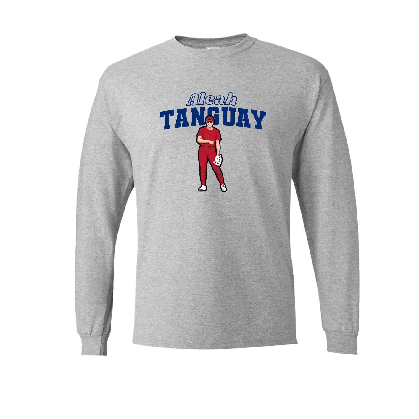 Long Sleeve Tee — Name Arch in Grey