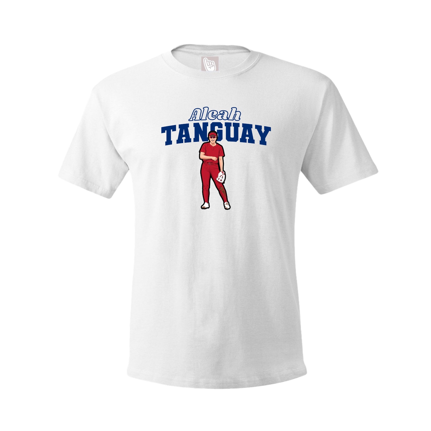 Youth Tee — Name Arch in White