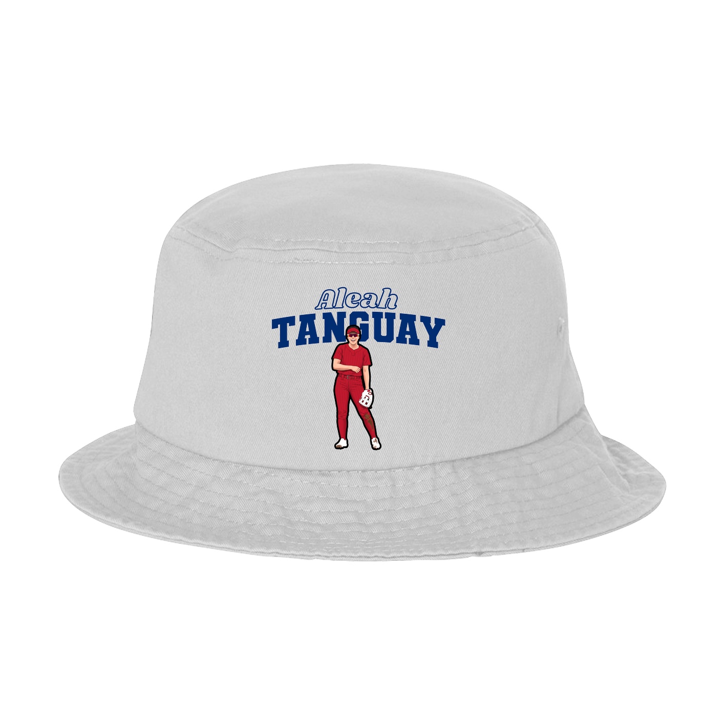 Bucket Cap — Name Arch in White