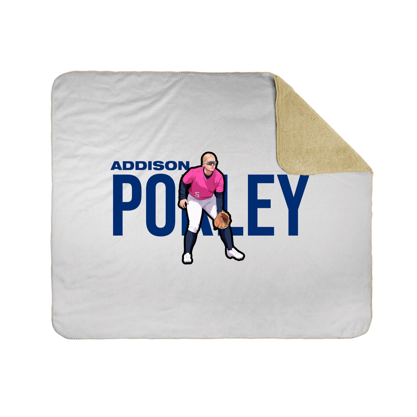 Throw Blanket — Player Name in White