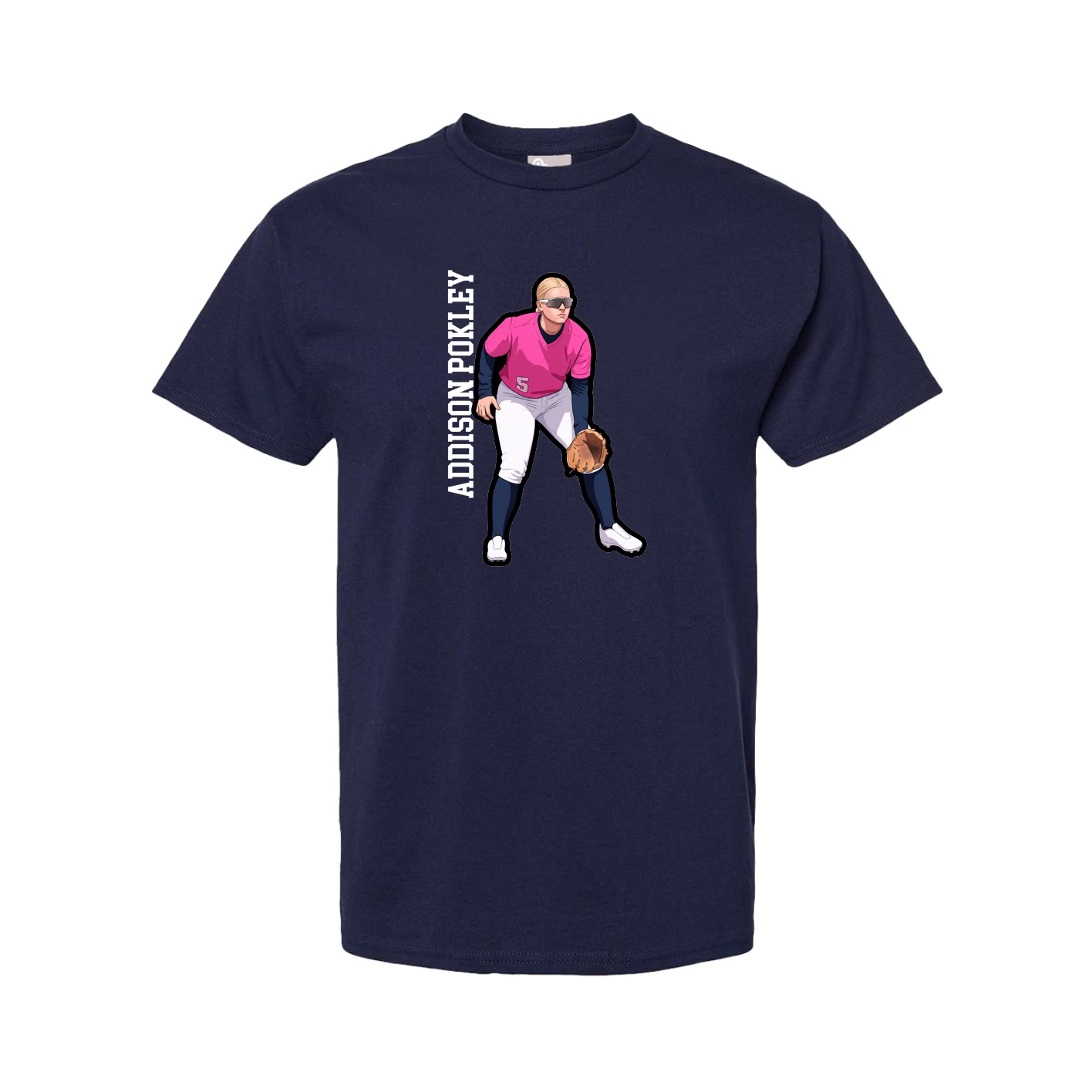 Tee — Name Vertical in Navy