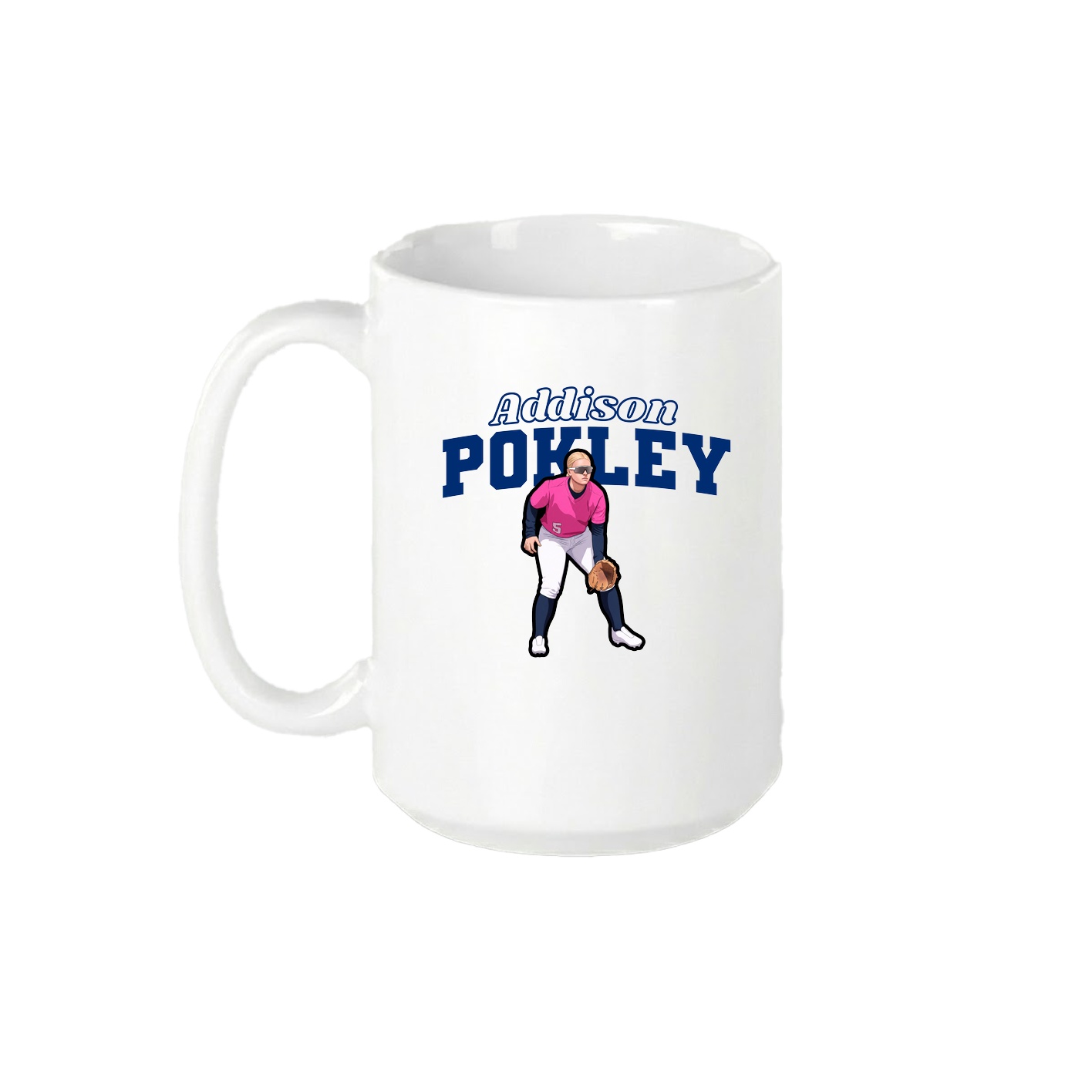15oz Coffee Mug — Name Arch in White
