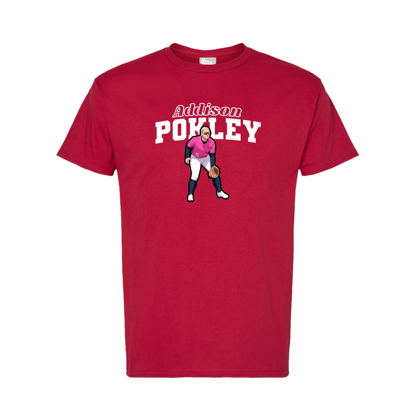 Tee — Name Arch in Crimson