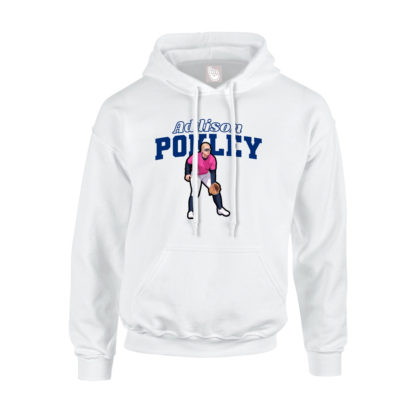 Hoodie — Name Arch in White