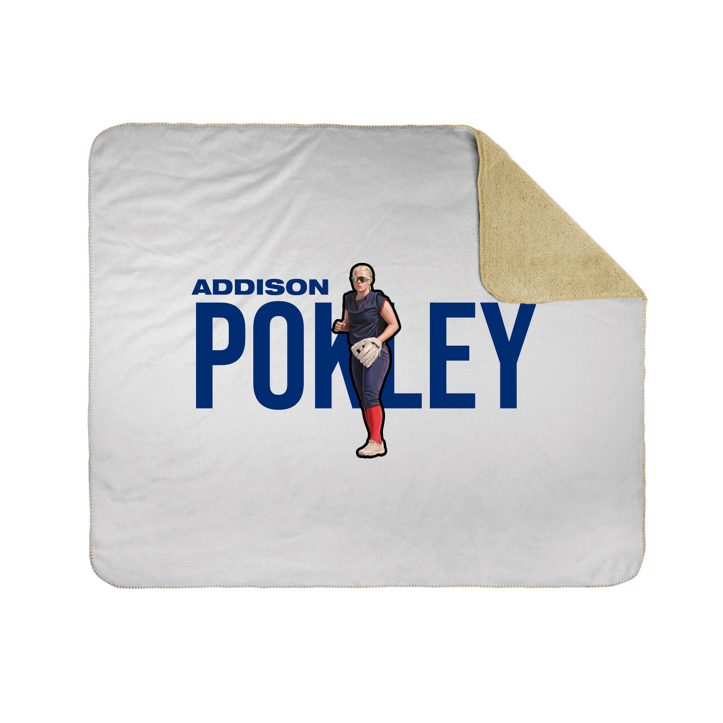 Throw Blanket — Player Name in White