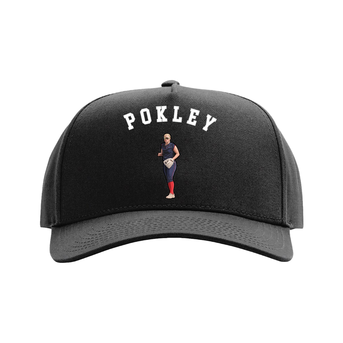 Full Fabric Five-Panel Champ Cap — Shirsey Arch in Black