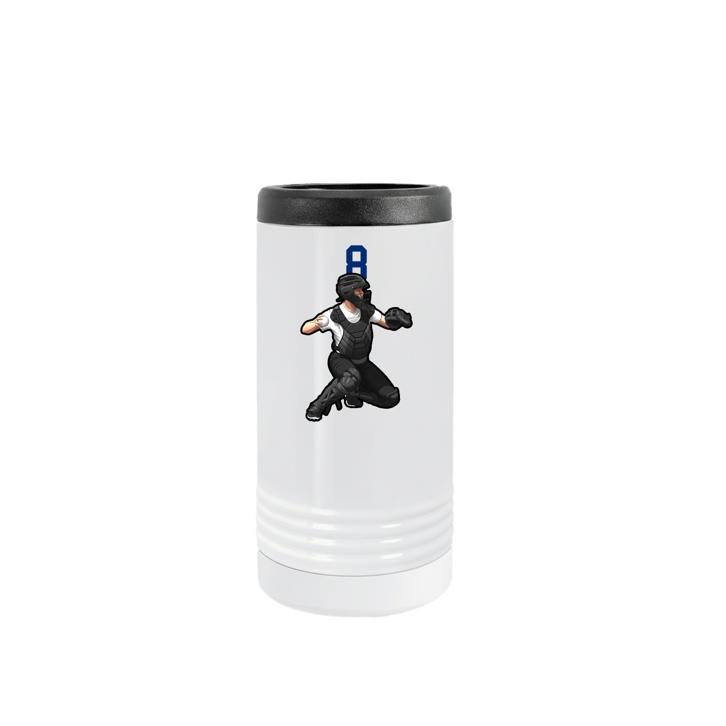 Slim Beverage Holder — Number Top in White