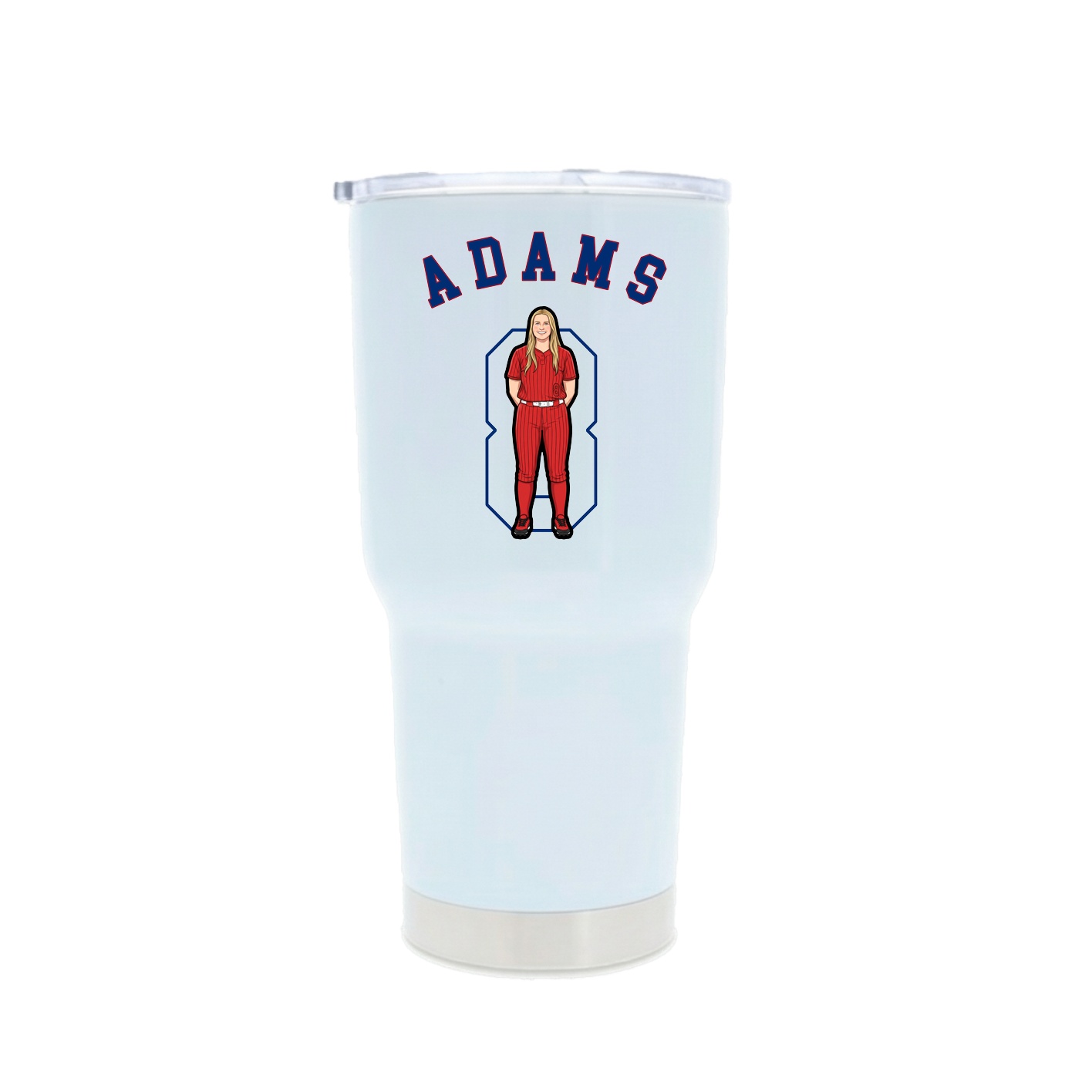 30oz Stainless Steel Tumbler — Shirsey Arch in White