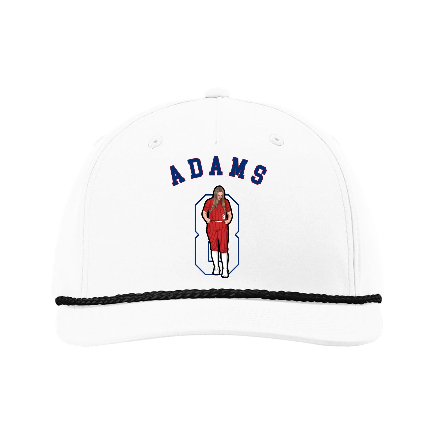 Five-Panel Classic Rope Cap — Shirsey Arch in White