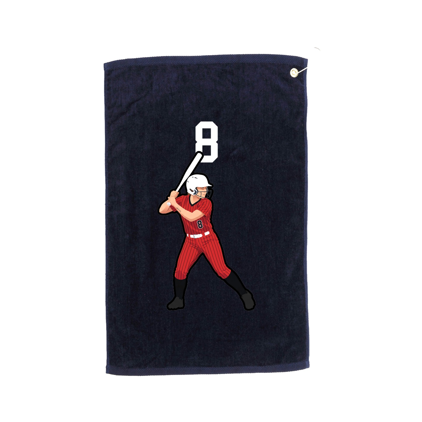 Golf Towel — Number Top in Navy