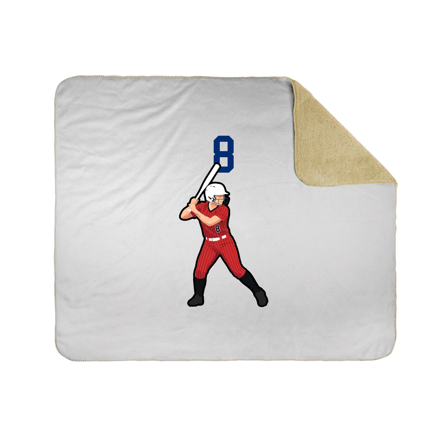 Throw Blanket — Number Top in White