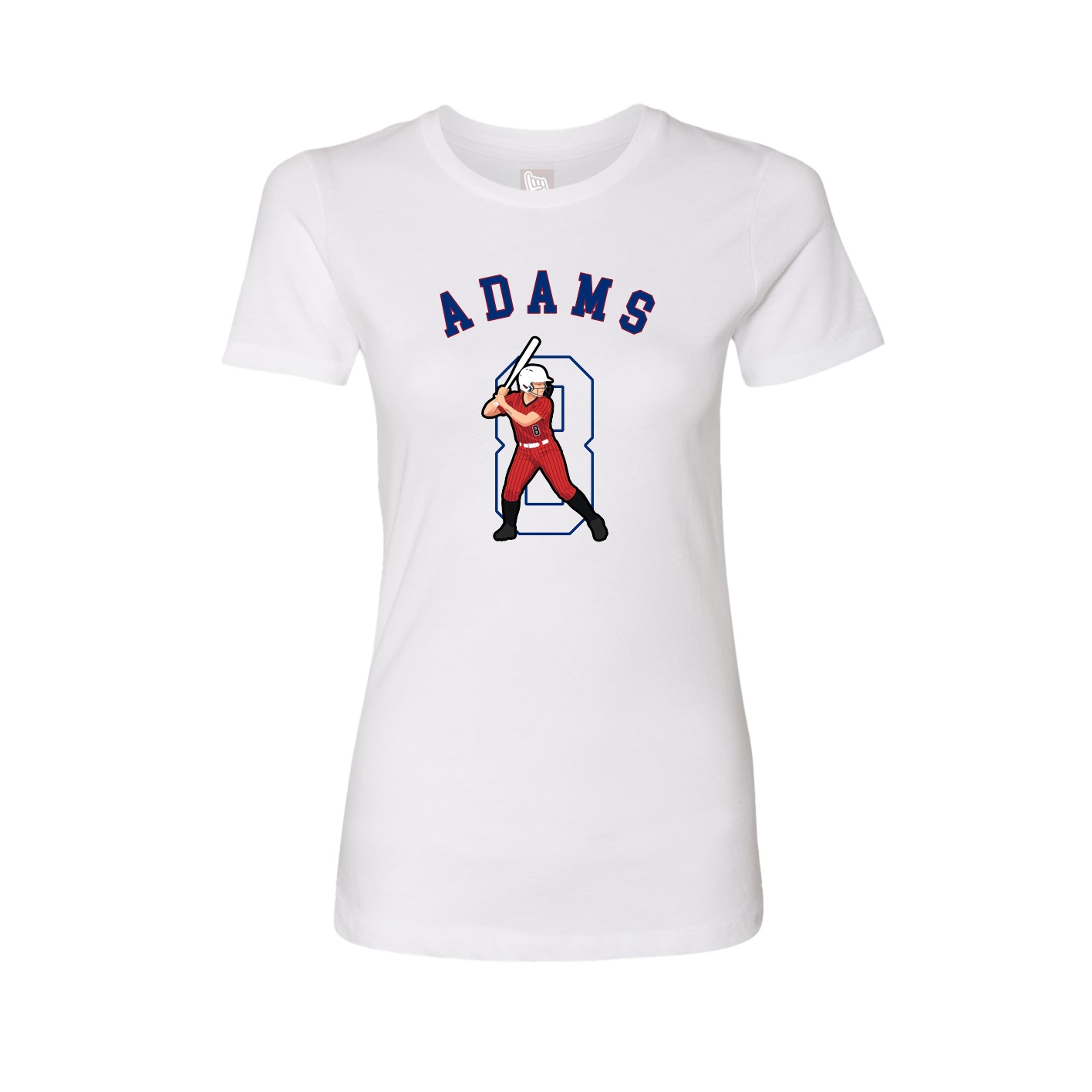 Fitted Women's Tee — Shirsey Arch in White