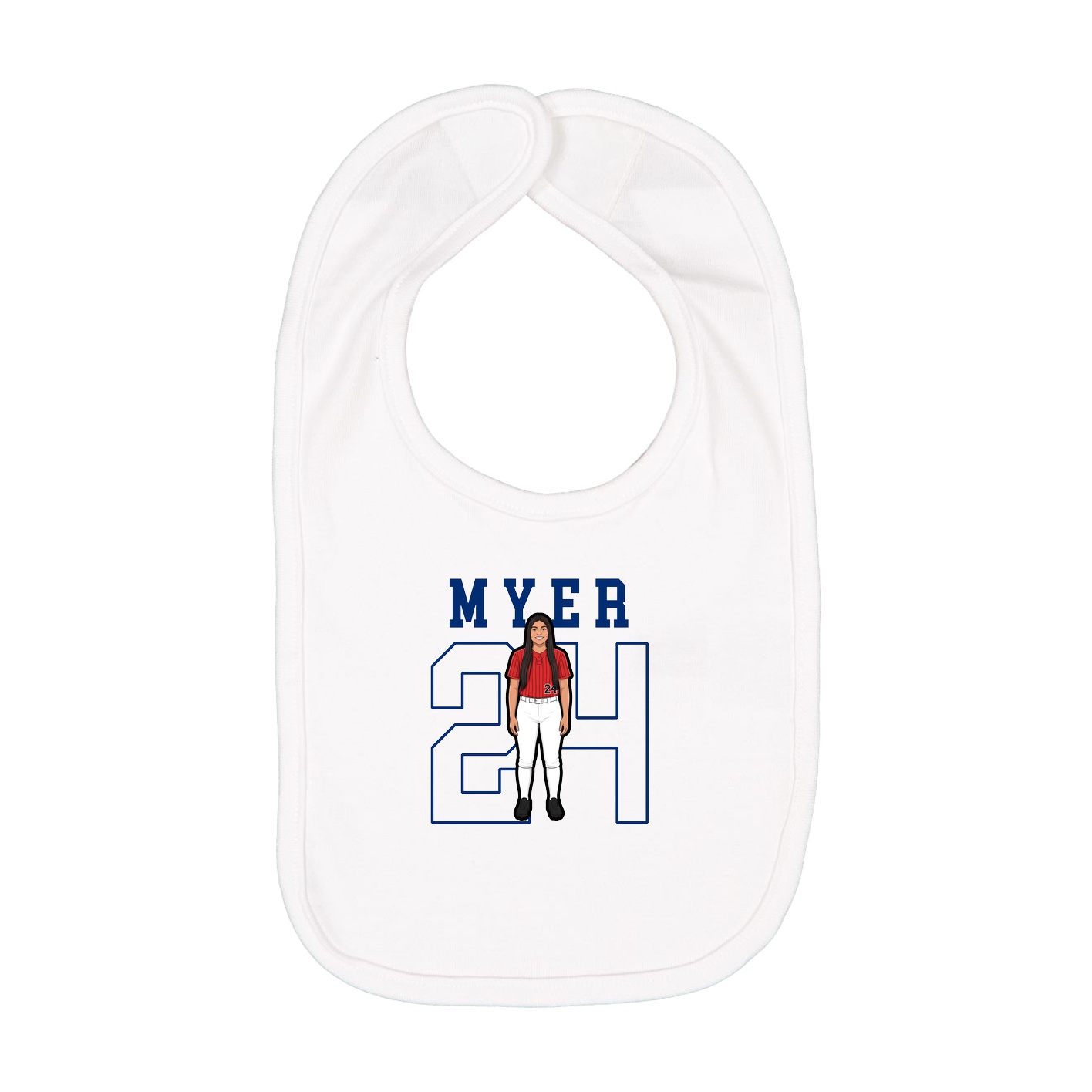 Infant Bib — Shirsey in White