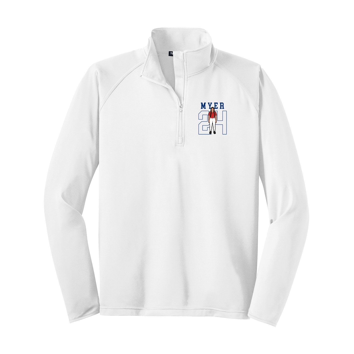 Q-Zip Pullover — Shirsey in White