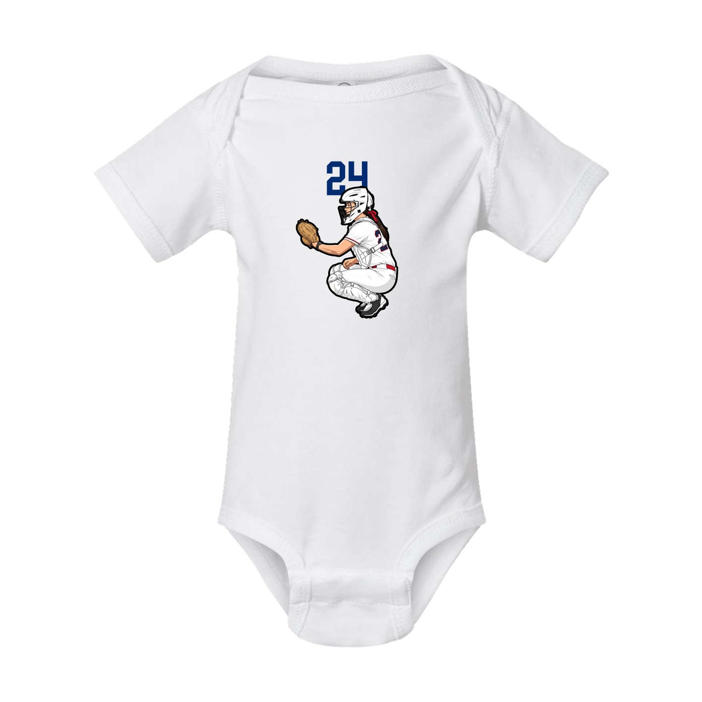 Baby Onesie — Number Top in White
