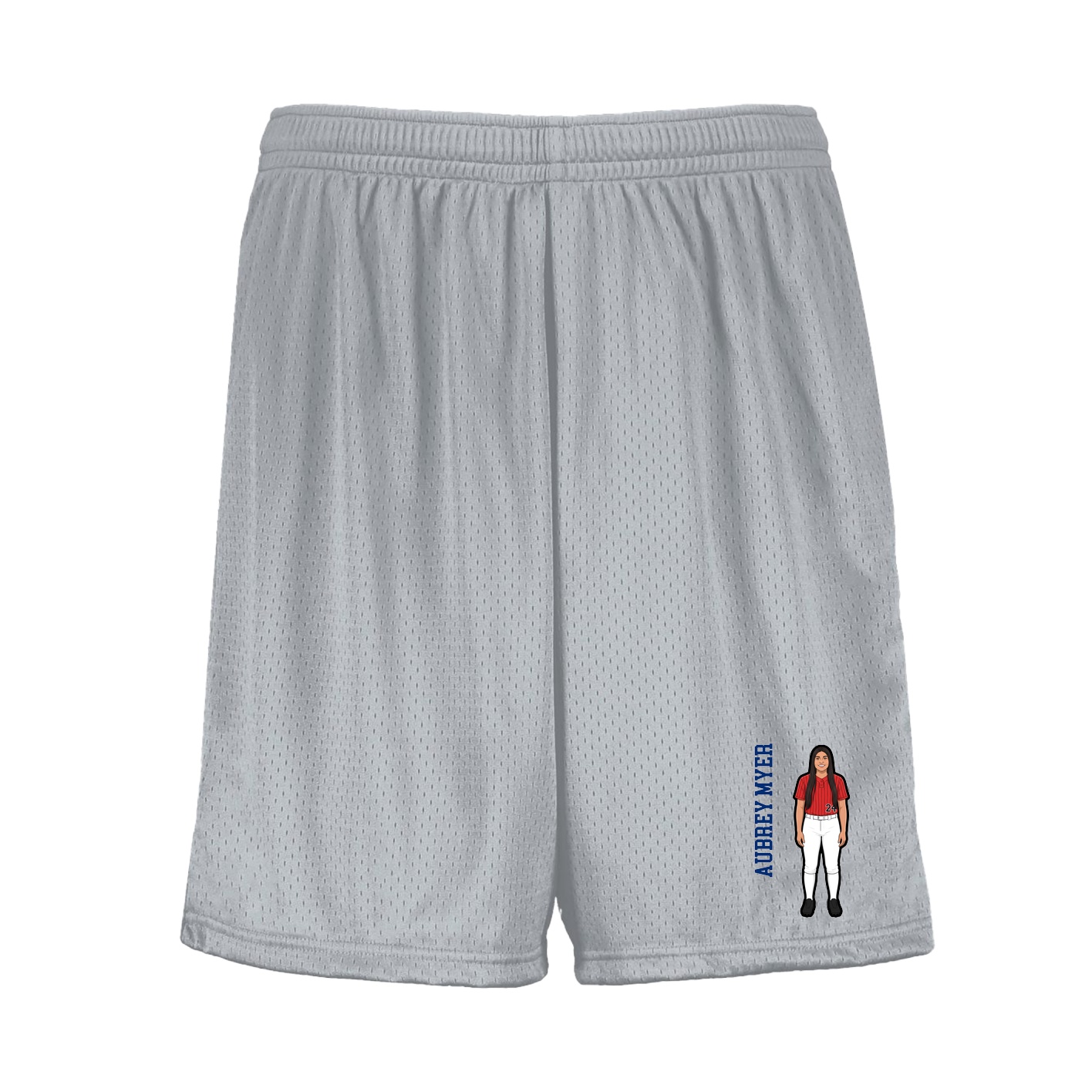Shorts — Name Vertical in Silver