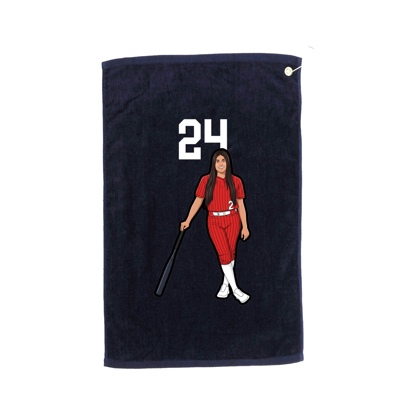 Golf Towel — Number Top in Navy