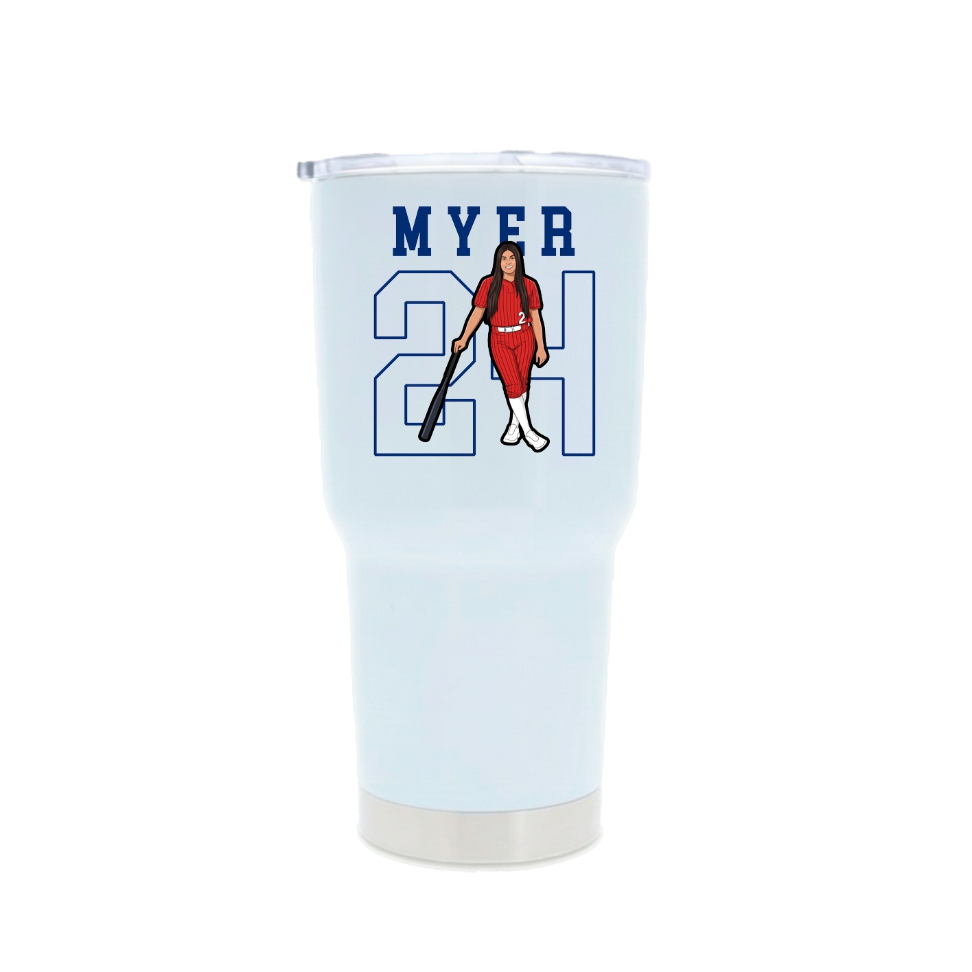 30oz Stainless Steel Tumbler — Shirsey in White