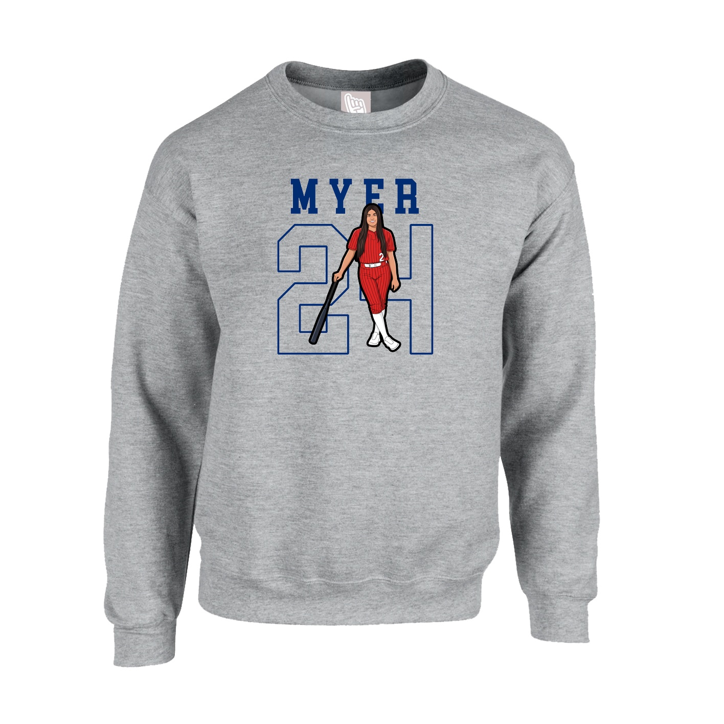 Fleece Crew — Shirsey in Grey