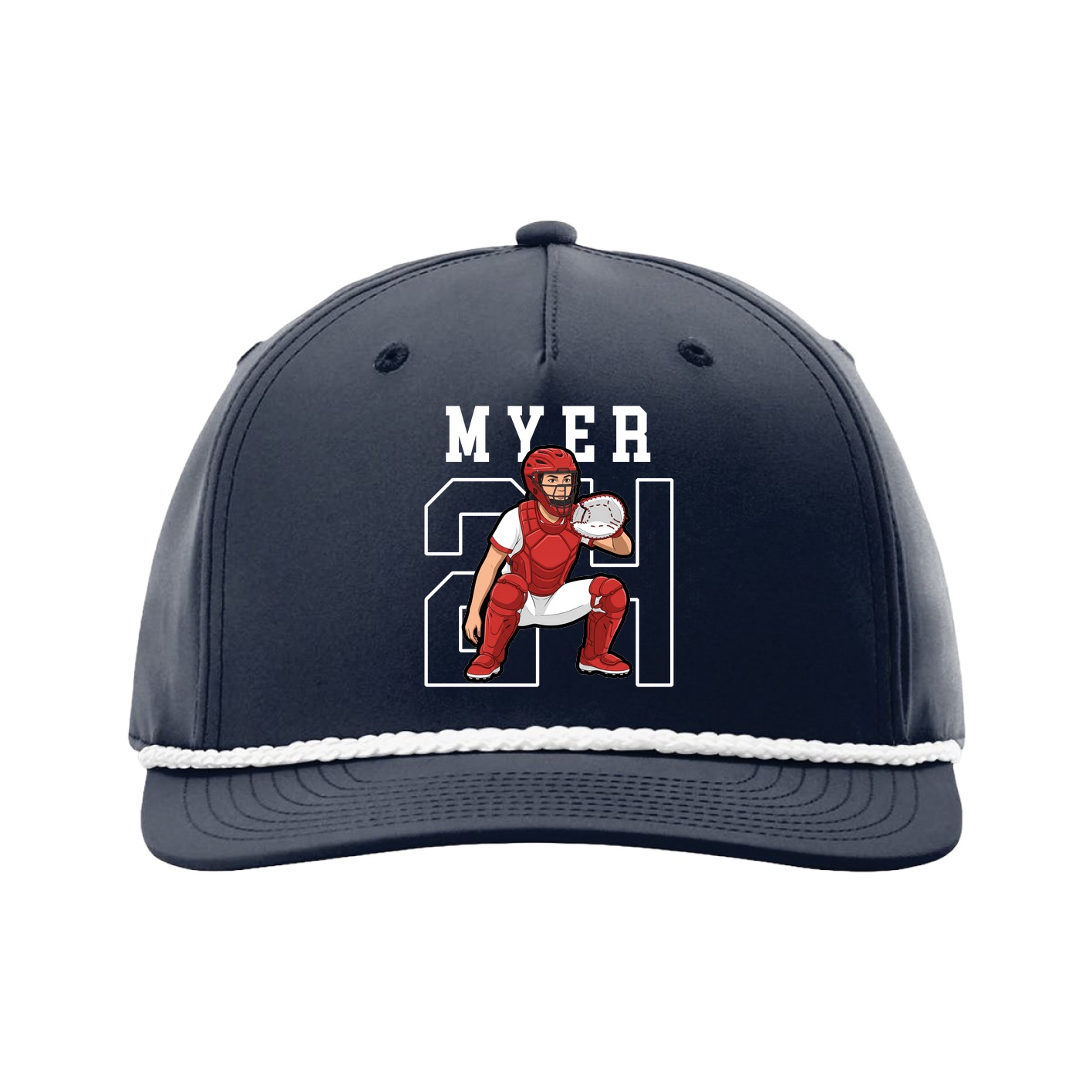 Five-Panel Classic Rope Cap — Shirsey in Navy