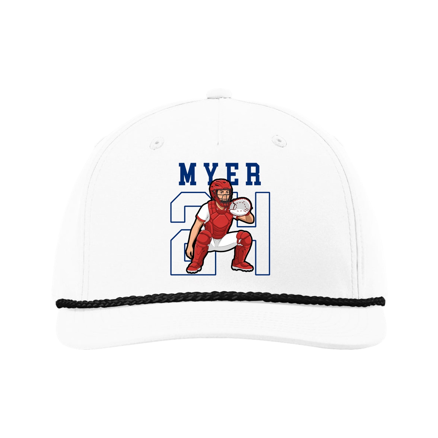 Five-Panel Classic Rope Cap — Shirsey in White