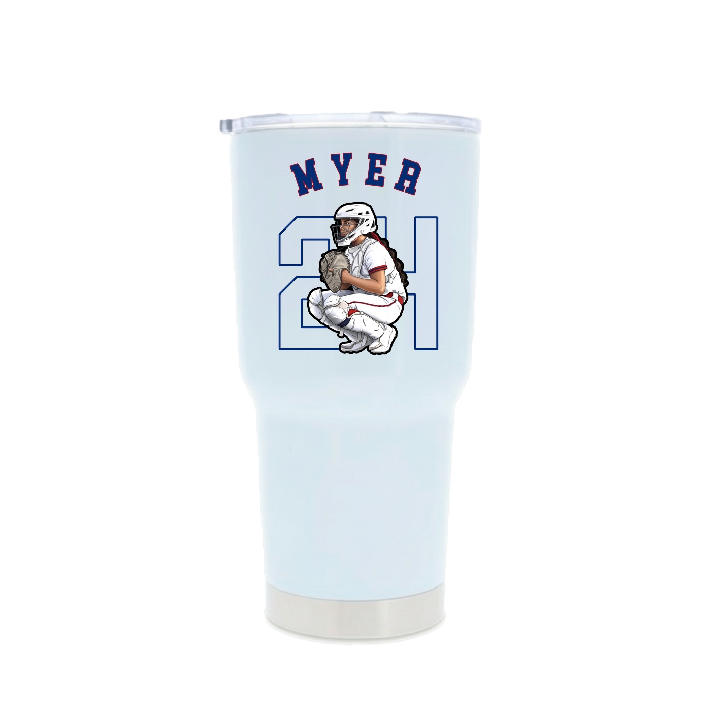 30oz Stainless Steel Tumbler — Shirsey Arch in White