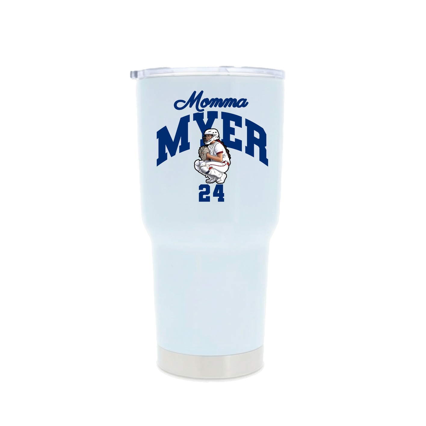 30oz Stainless Steel Tumbler — Mothers Day Arch in White
