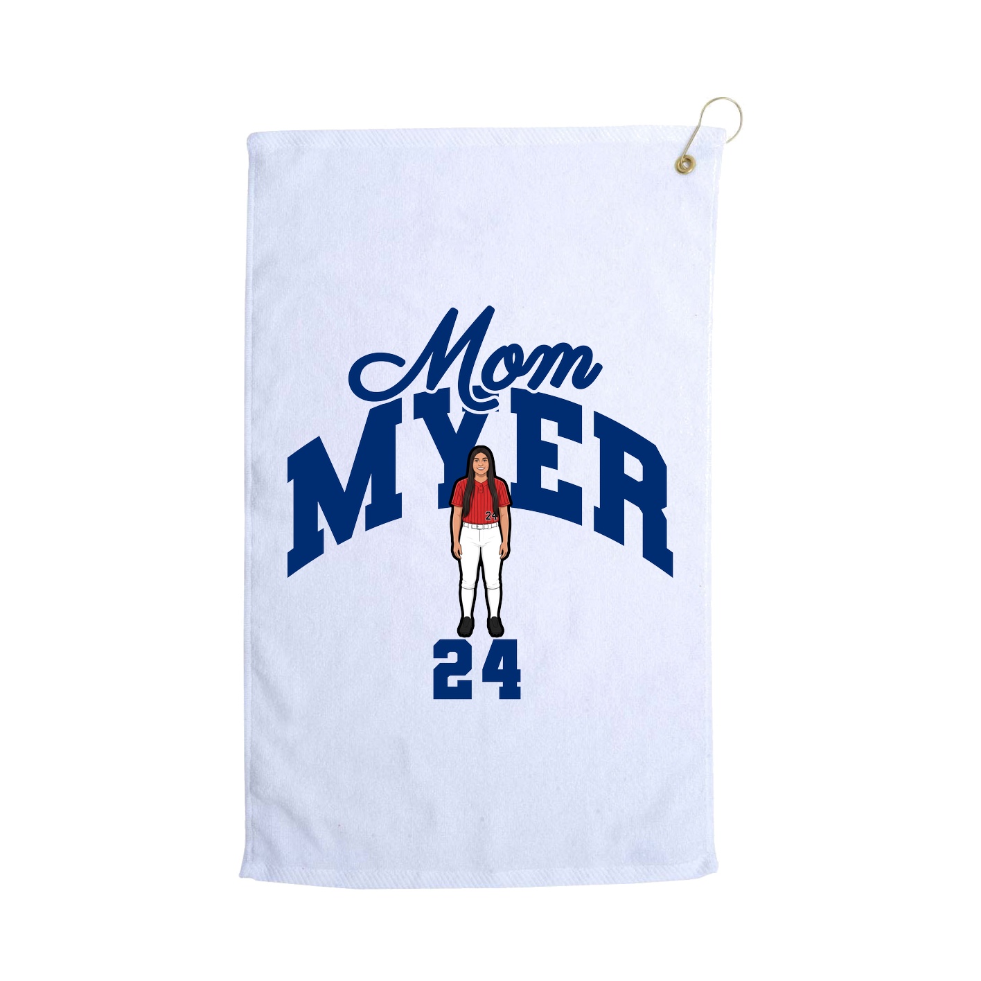 Golf Towel — Mothers Day Arch in White