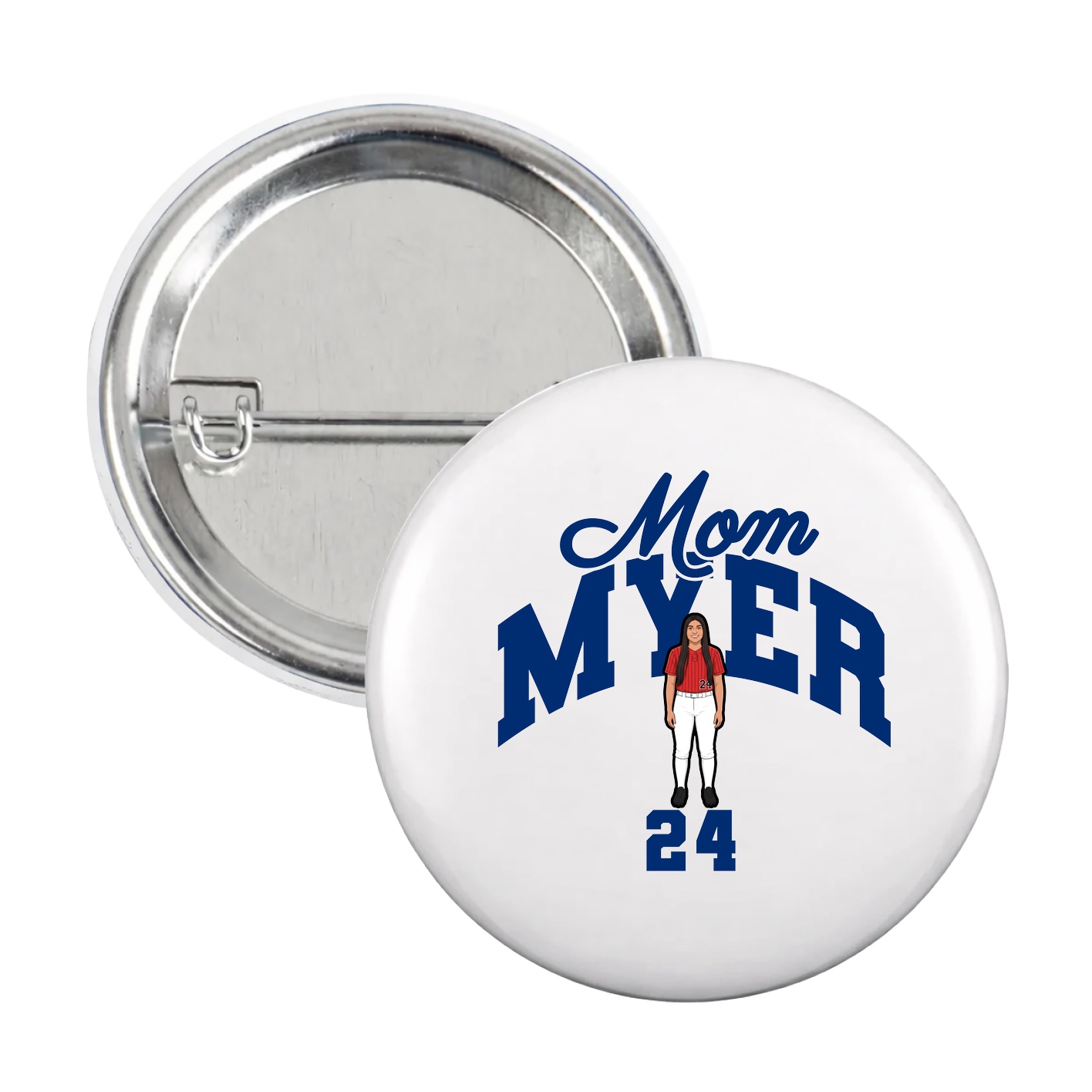 Game Day Button — Mothers Day Arch in White
