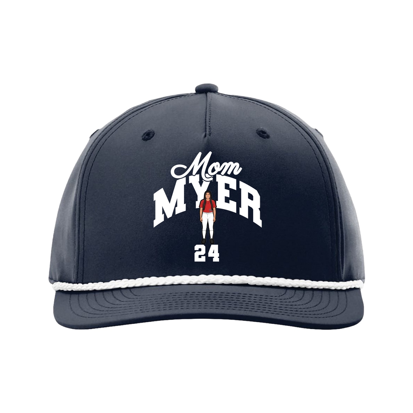 Five-Panel Classic Rope Cap — Mothers Day Arch in Navy