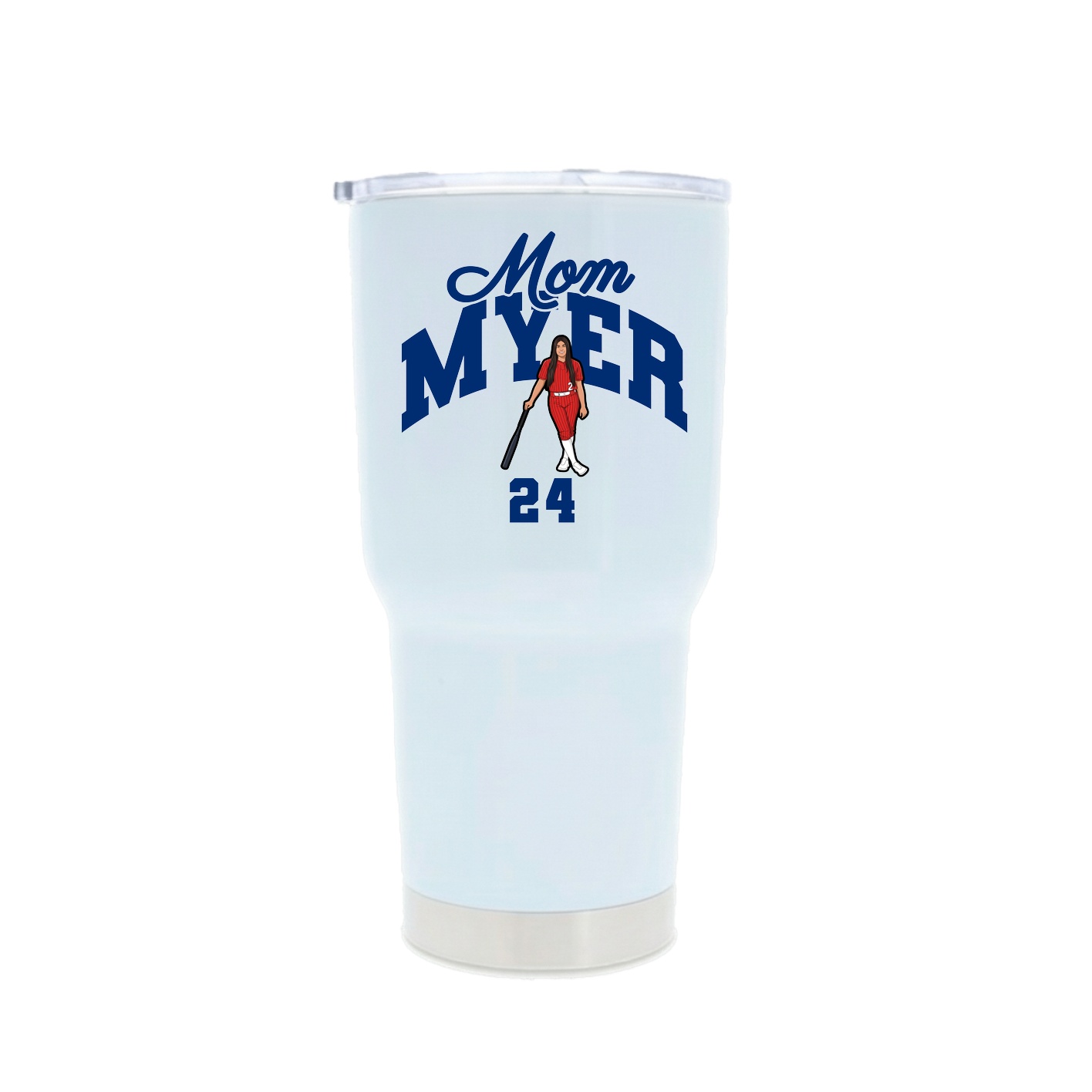 30oz Stainless Steel Tumbler — Mothers Day Arch in White