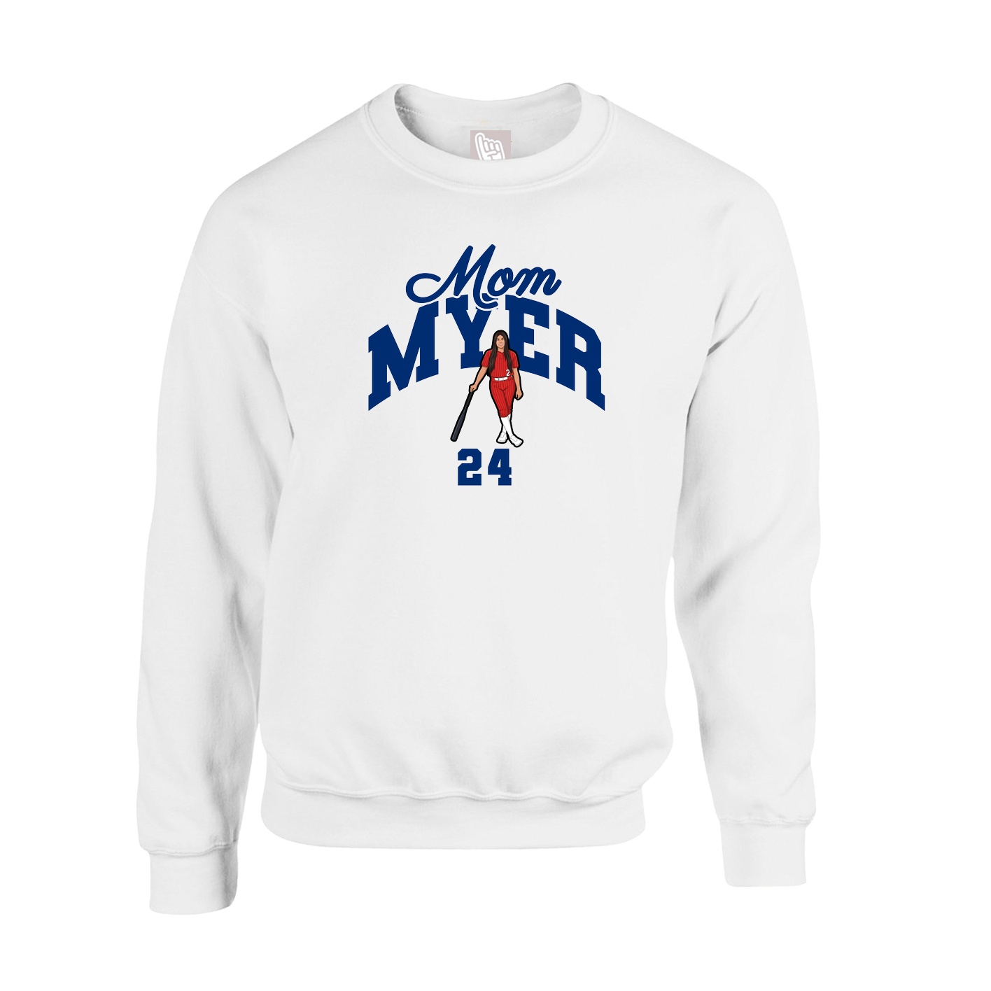 Fleece Crew — Mothers Day Arch in White