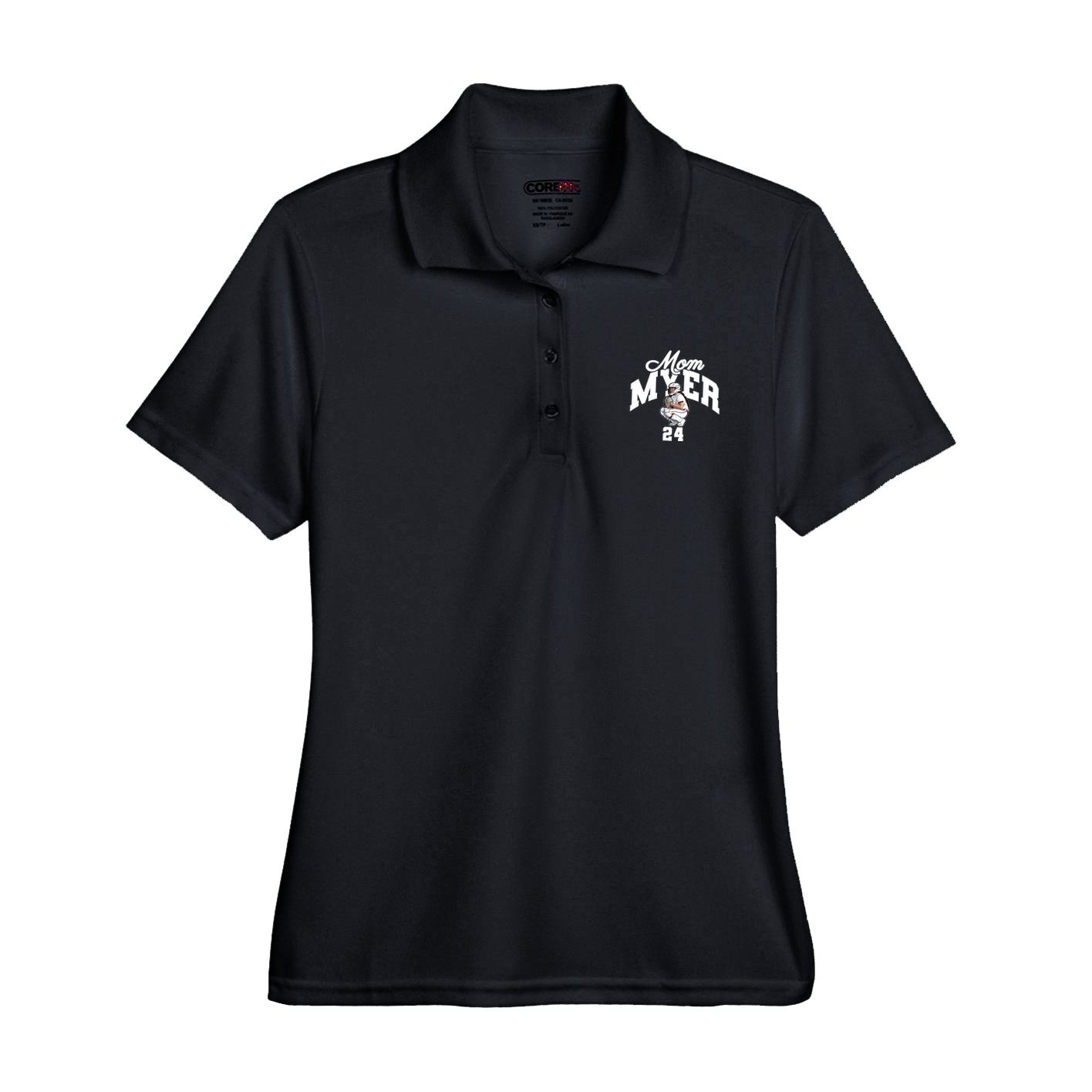Womens Performance Polo — Mothers Day Arch in Black