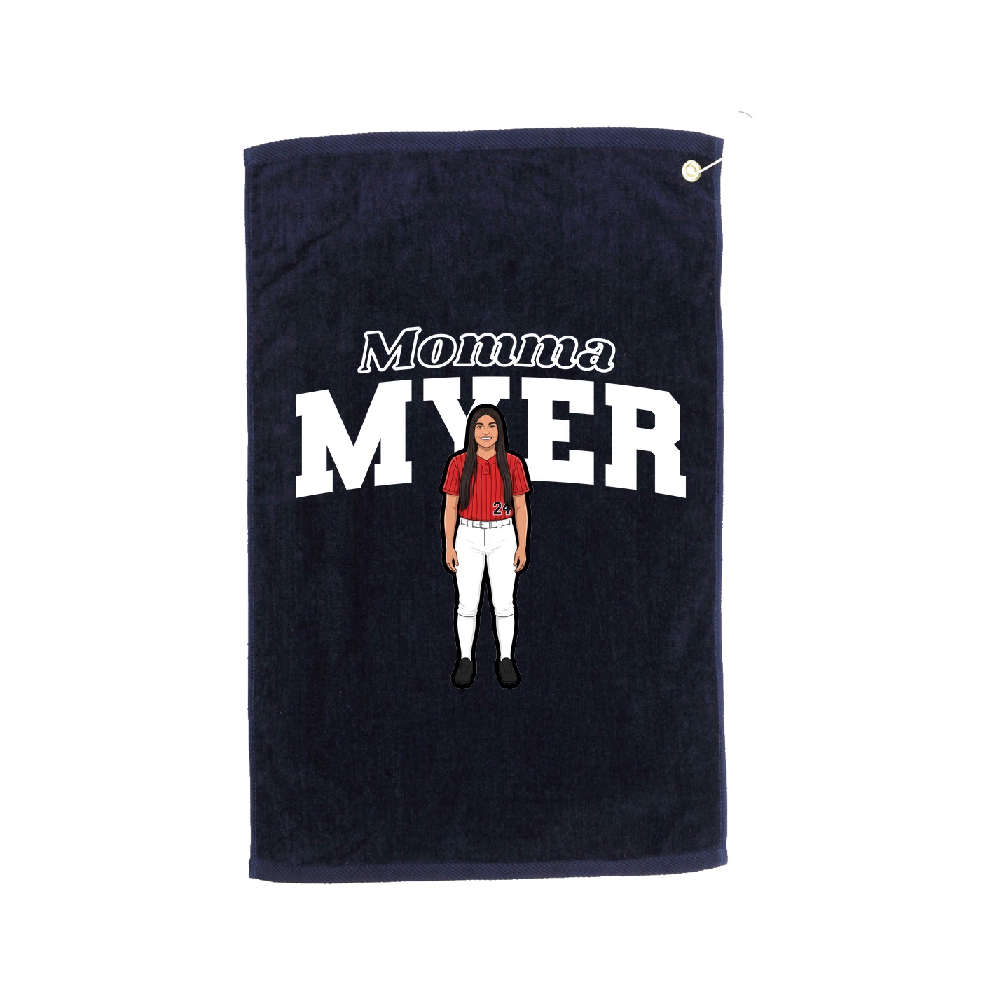 Golf Towel — Mothers Day Block in Navy