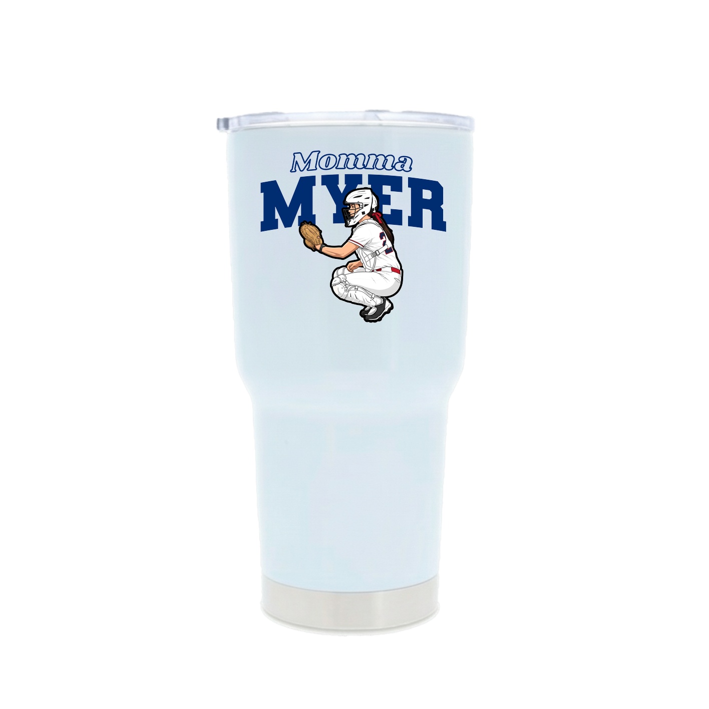 30oz Stainless Steel Tumbler — Mothers Day Block in White
