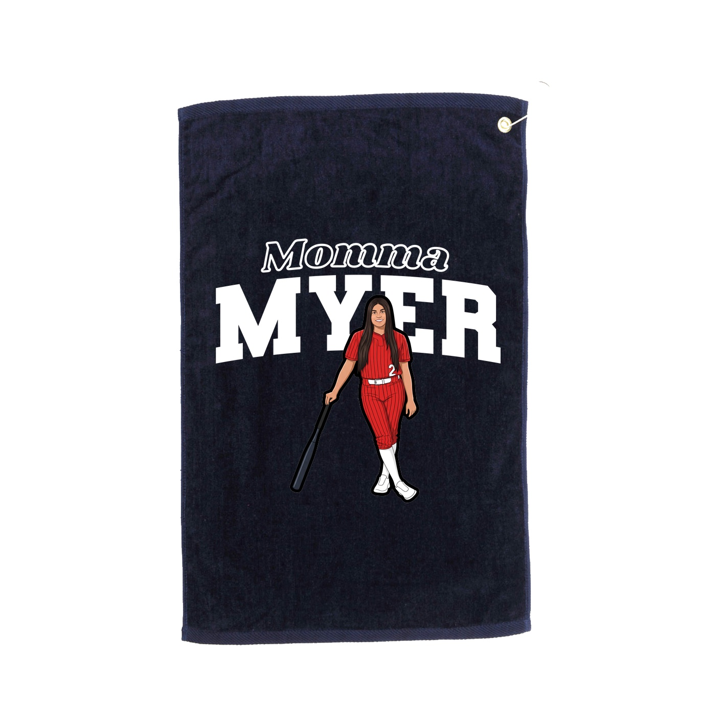 Golf Towel — Mothers Day Block in Navy