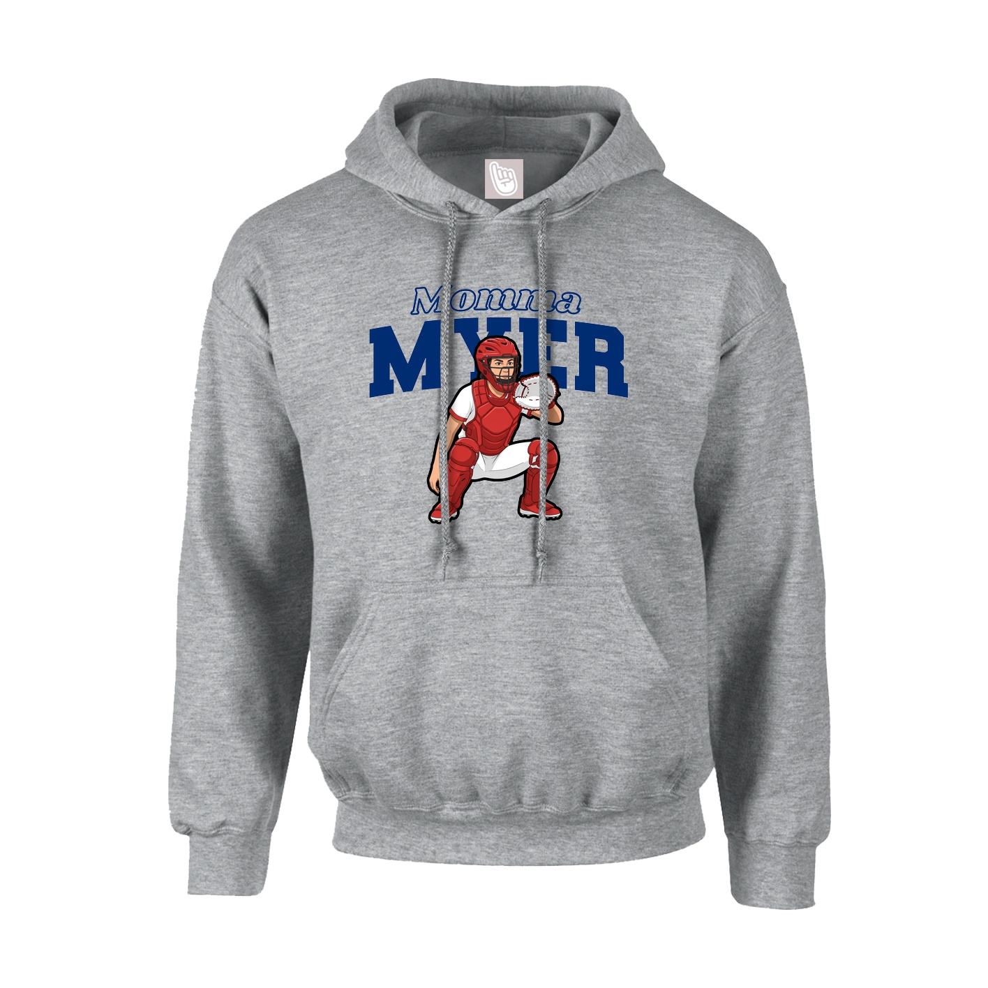 Youth Hoodie — Mothers Day Block in Grey